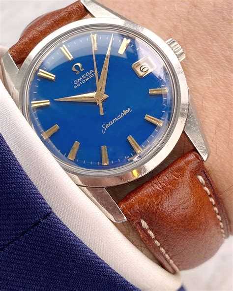 omega watches blue face|omega seamaster blue dial vintage.